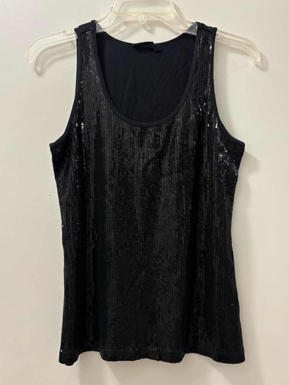 Apt. 9 Black Sequin Scoop Neck Tank